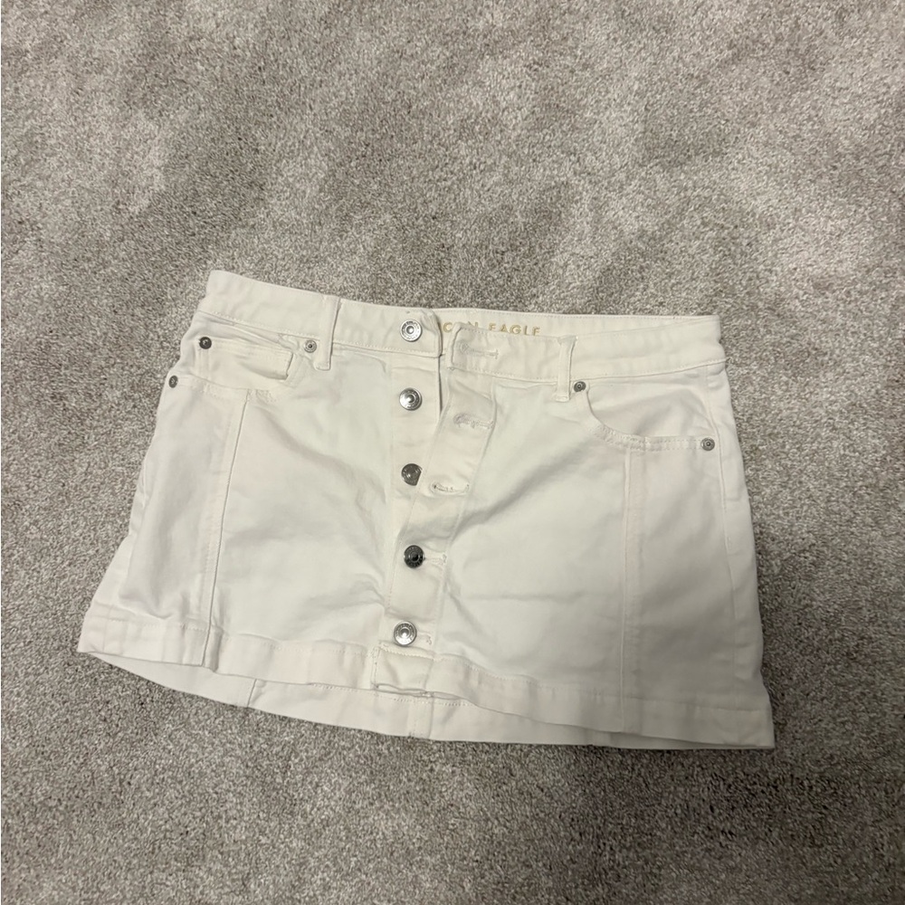 American Eagle Outfitters Cream Mini Skirt